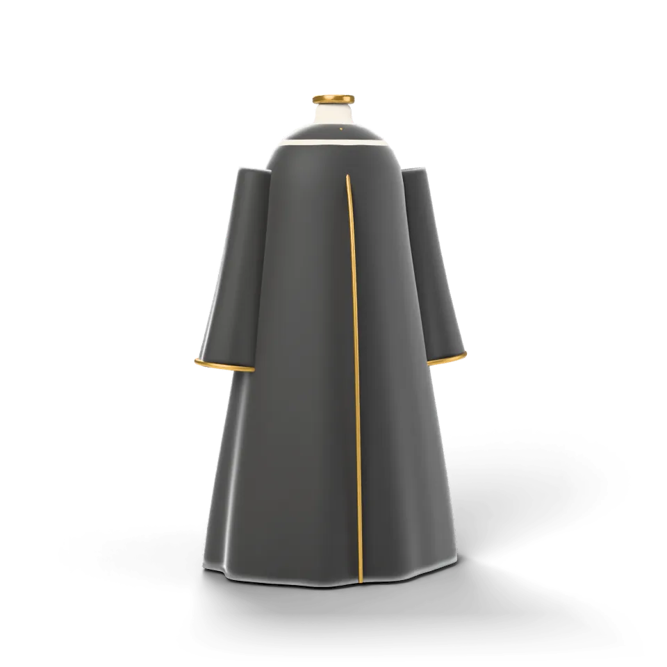 Charcoal crepe abaya