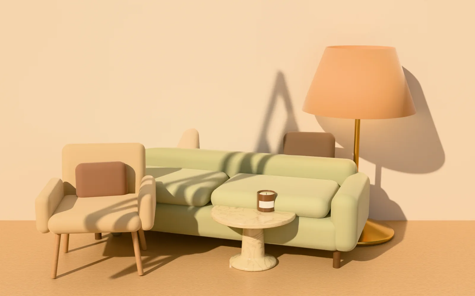Sunlit living room
